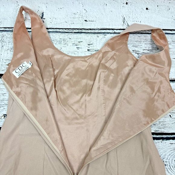 CDC Women's‎ Sheath Dress Cream Champaign w/ Accent Buttons [Size 6] - Picture 9 of 9